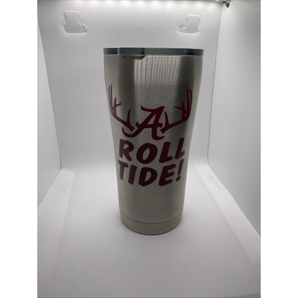 Ozark Trail 20oz Tumbler Stainless Steel Alabama Roll Tide Silver 83-492